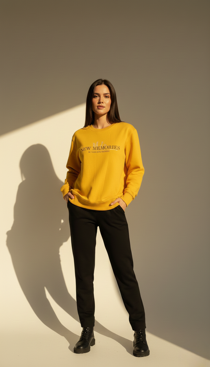 Minimal Yellow Sweatshirt