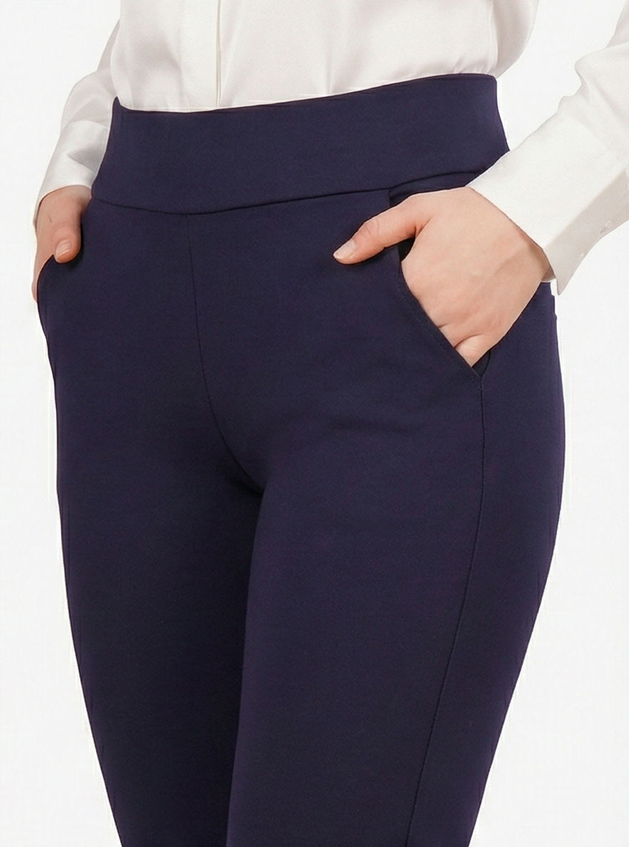 URBAN CONTOUR BELL BOTTOM HIGH WAIST NAVY BLUE TROUSER