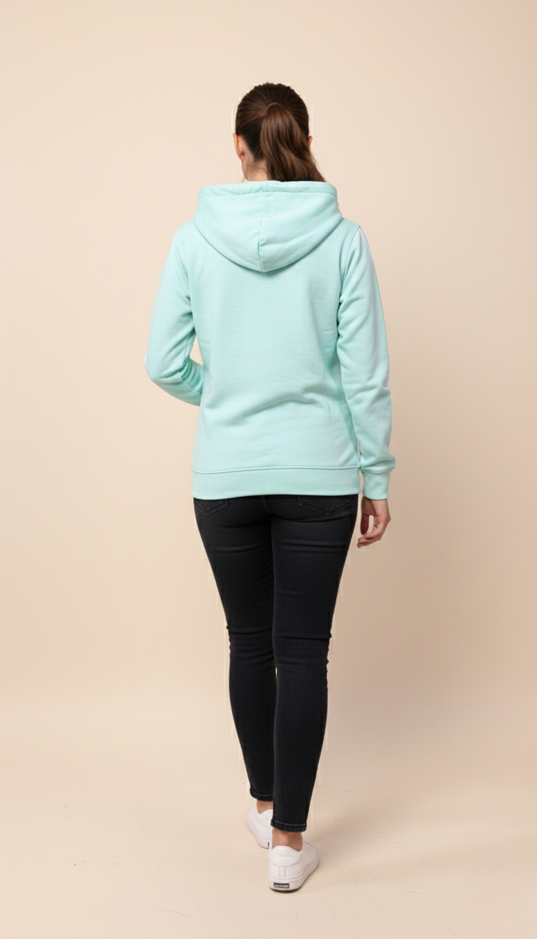 Sea Green Zipper Hoodie