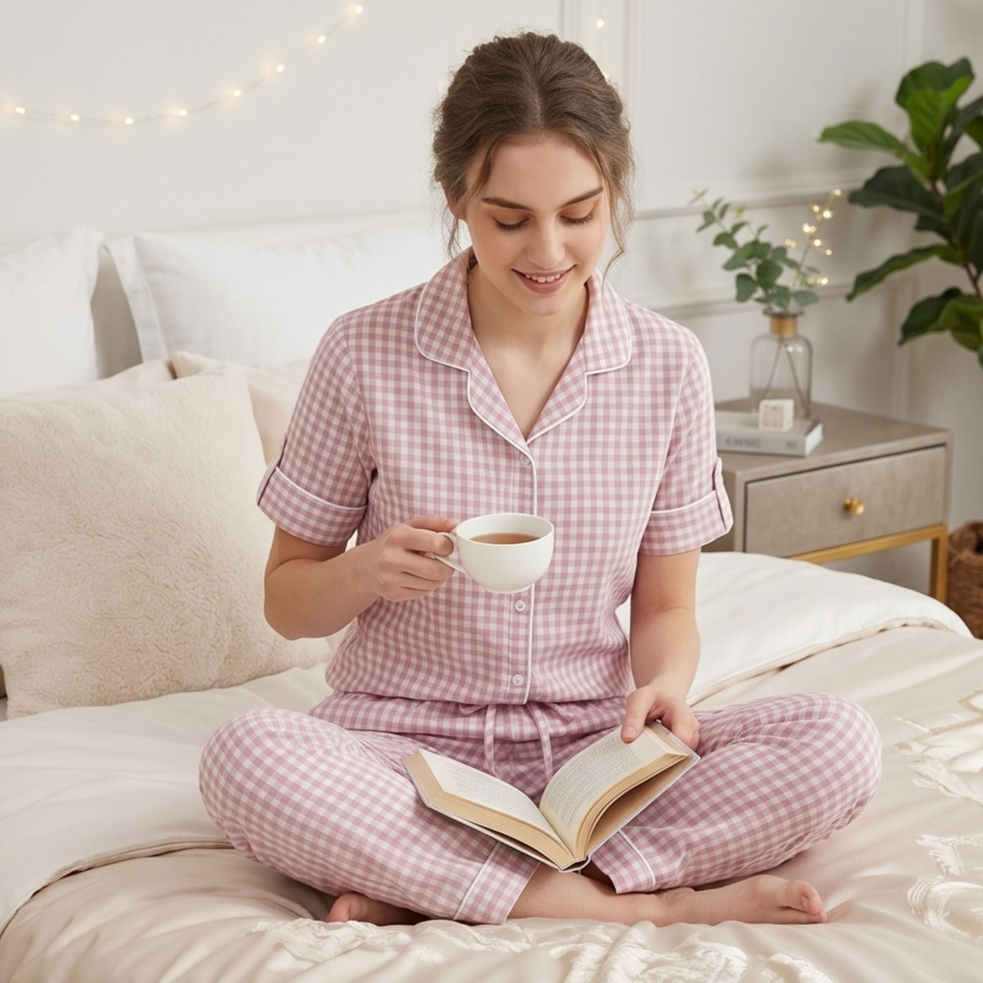 THE HERITAGE SLEEP SET BABY PINK