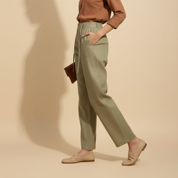 BREEZE STRAIGHT-FIT LINEN PANTS