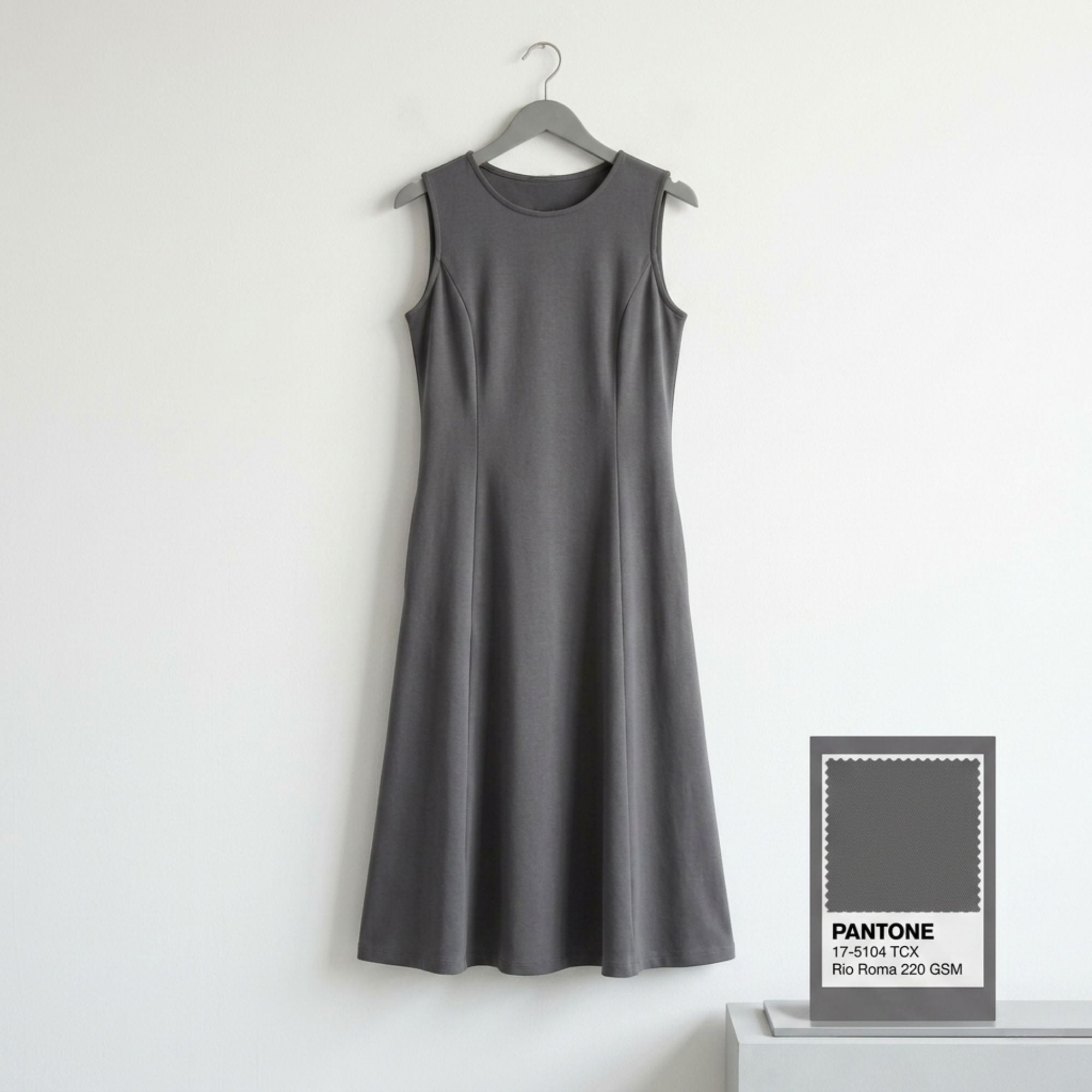 AZURE GRACE FLARED MIDI DRESS
