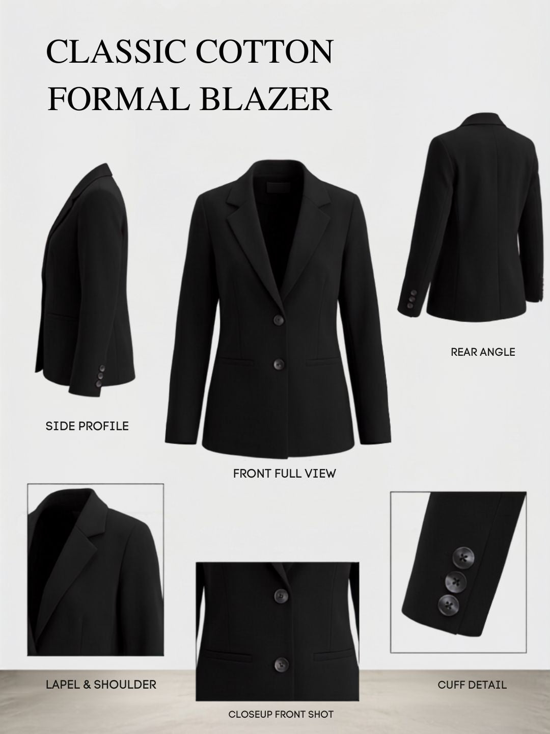 CLASSIC COTTON FORMAL BLAZER