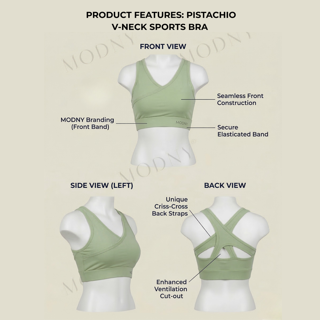 CrissCross Sports Bra Pistachio