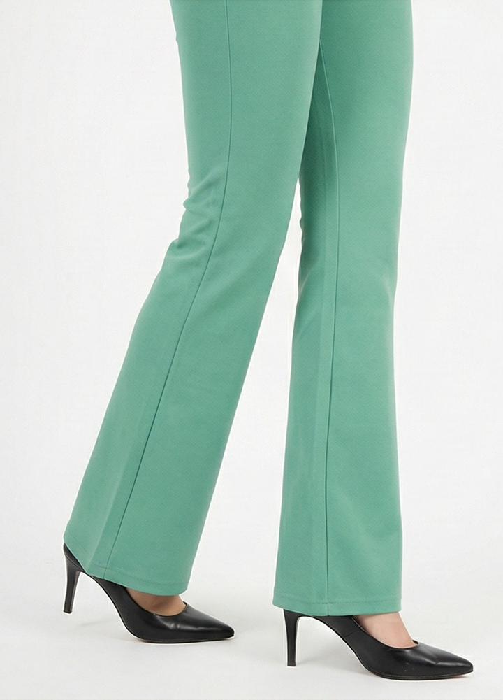 URBAN CONTOUR BELL BOTTOM HIGH WAIST JELLY MINT TROUSER