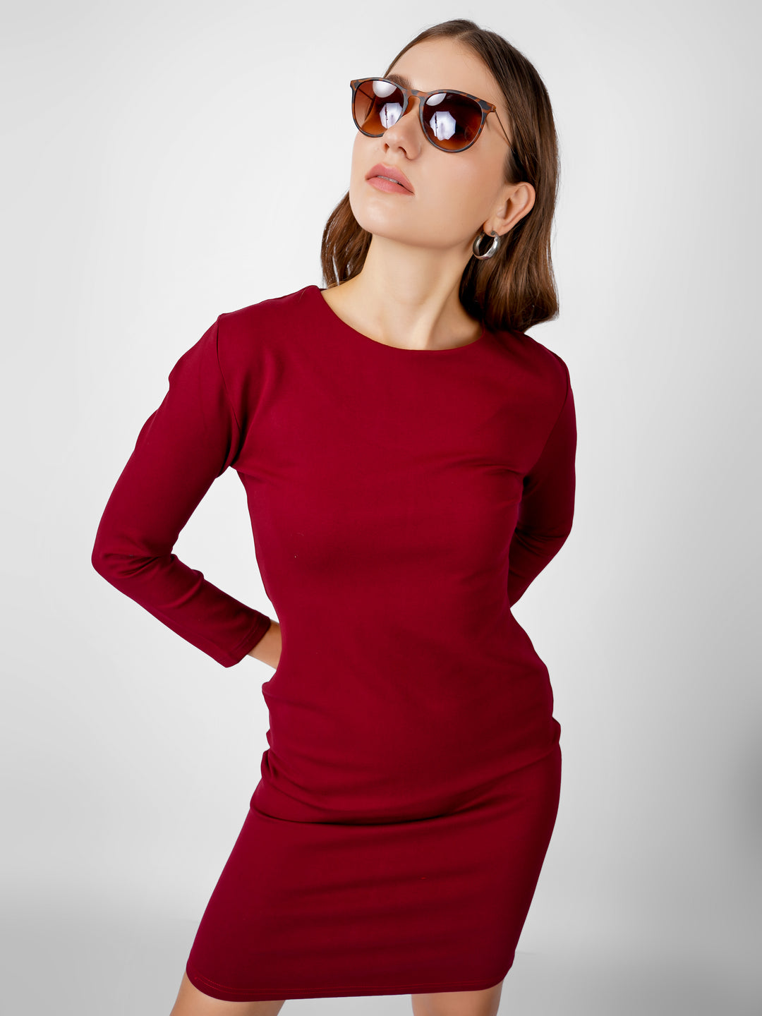 TIMELESS ELEGANCE FORMAL DRESS 3/4 SLEEVE DRESS
