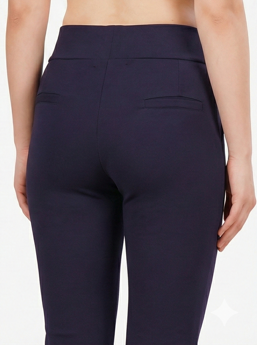 URBAN CONTOUR BELL BOTTOM HIGH WAIST NAVY BLUE TROUSER