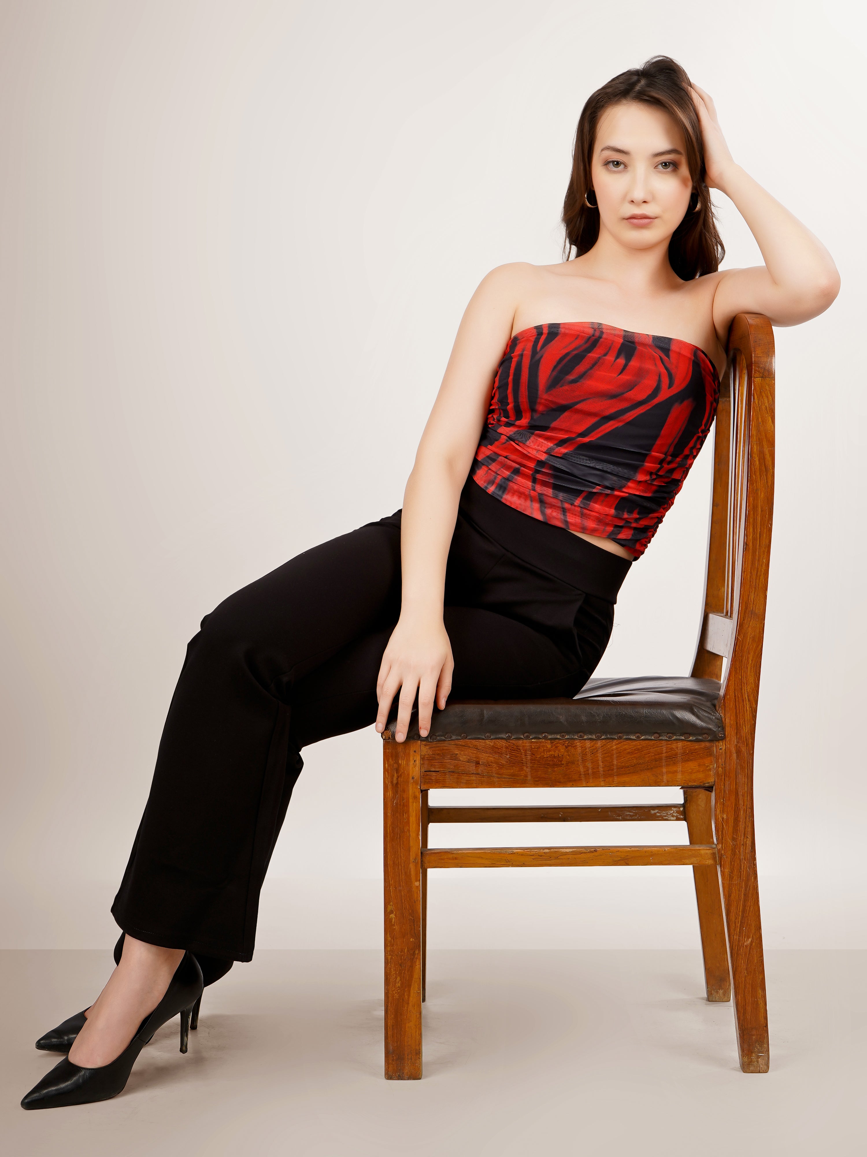 PRINTED TUBE CROPPED TOP