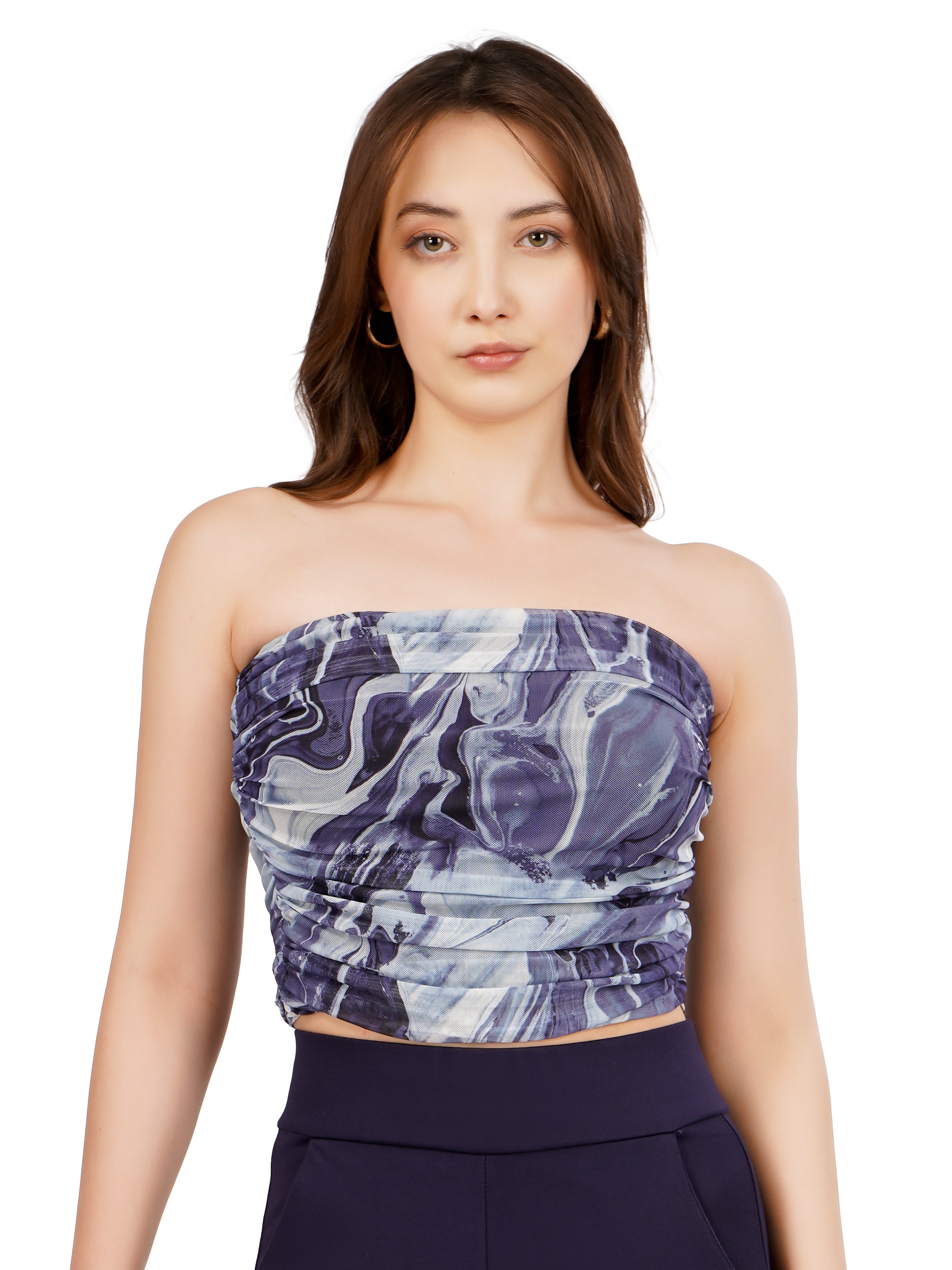 PRINTED TUBE CROPPED TOP