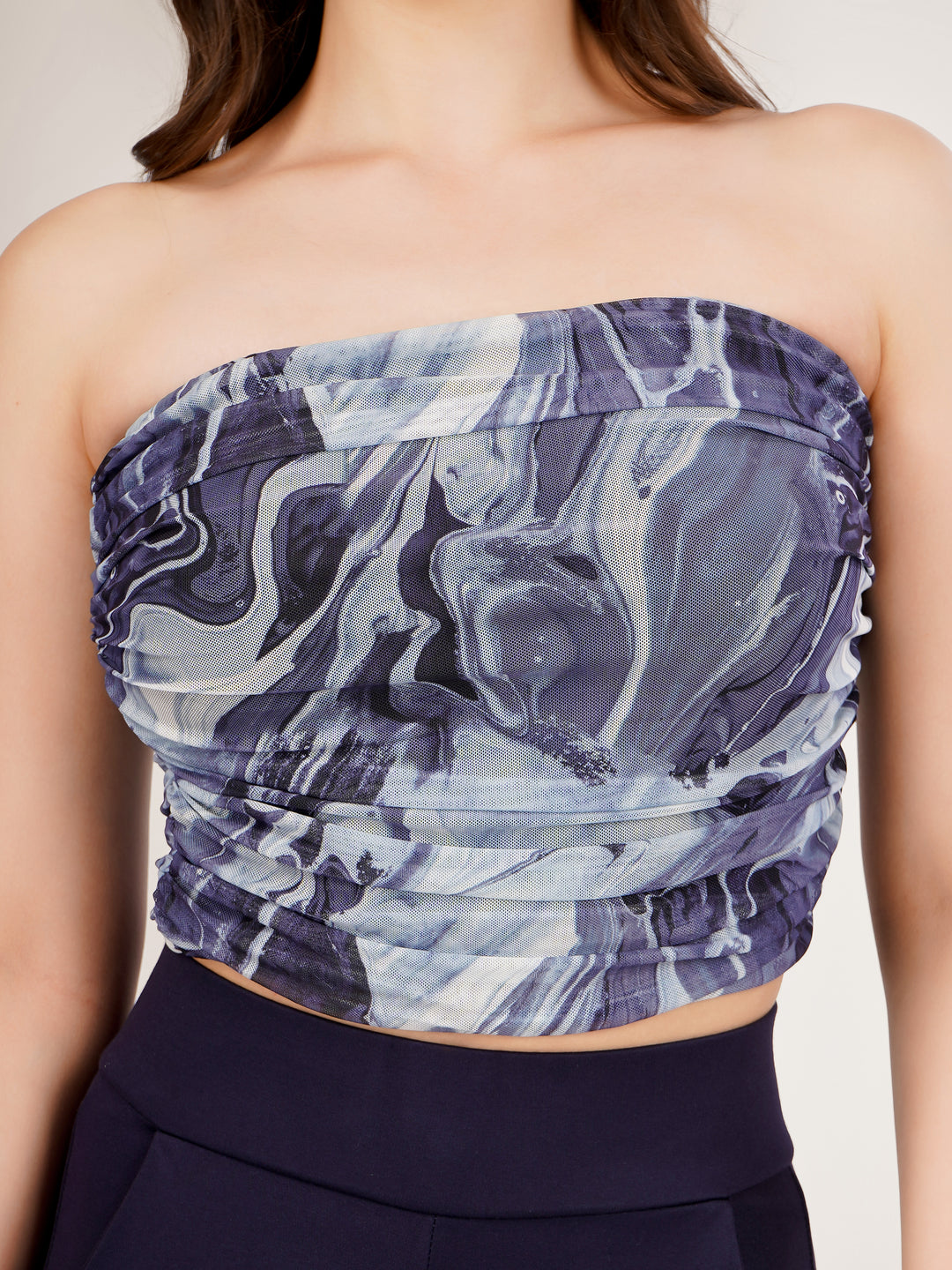 PRINTED TUBE CROPPED TOP