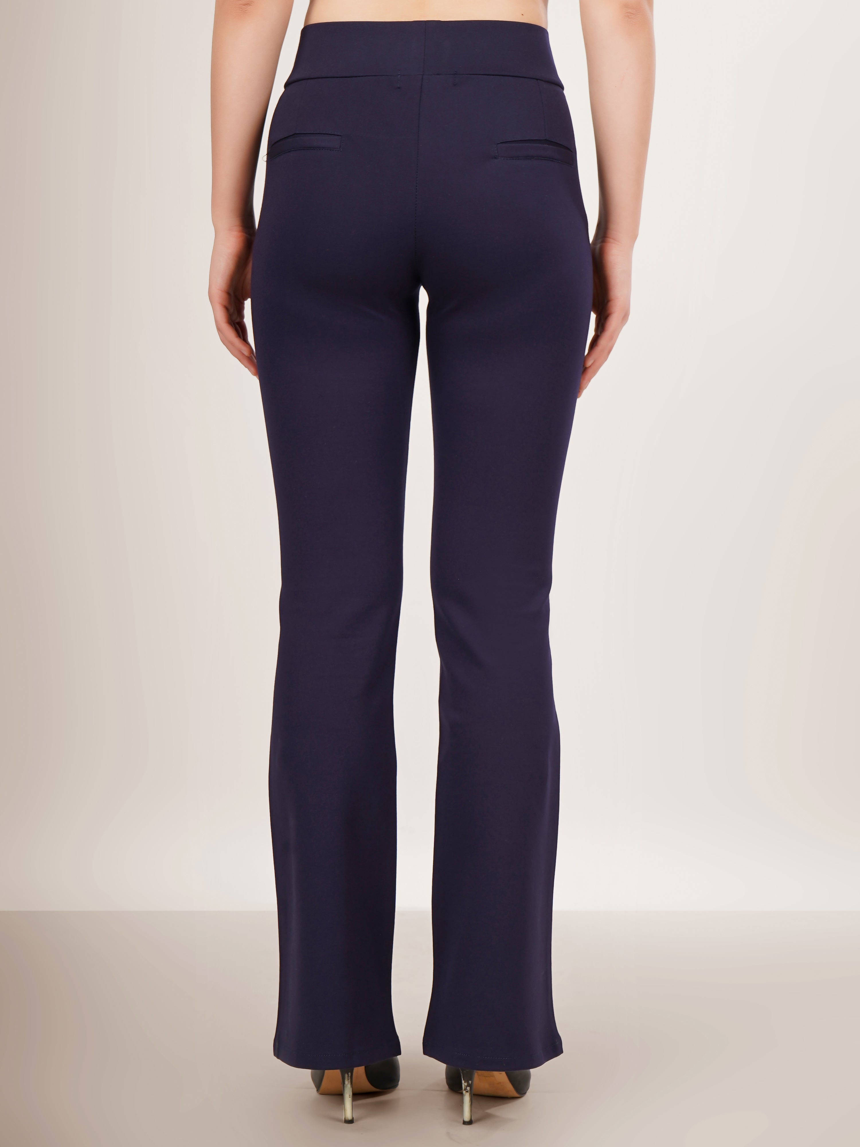URBAN CONTOUR BELL BOTTOM HIGH WAIST NAVY BLUE JEGGING