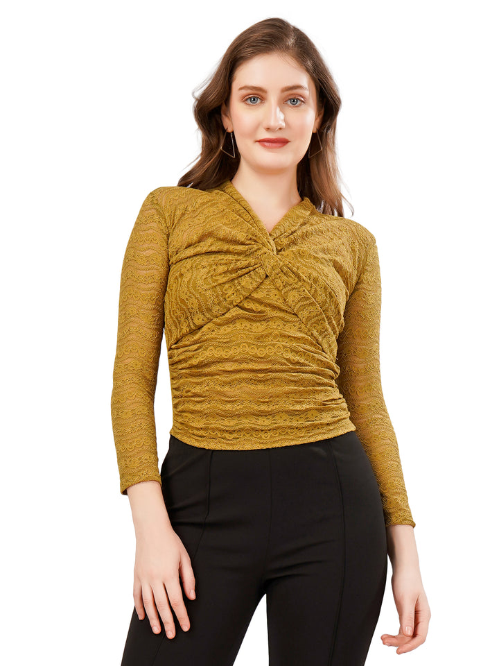 CROCHET KNOT WRAPPED TOP