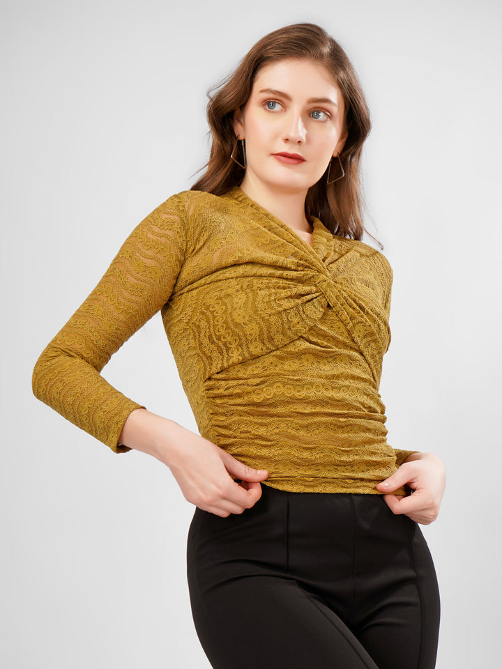 CROCHET KNOT WRAPPED TOP