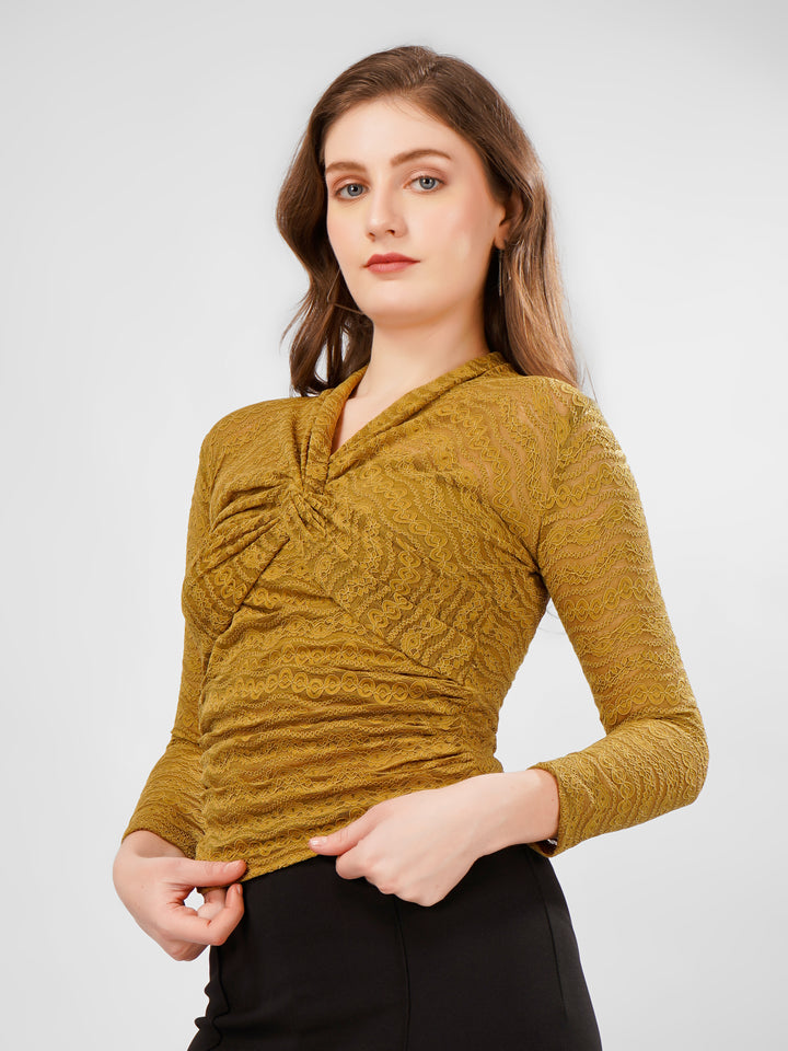 CROCHET KNOT WRAPPED TOP