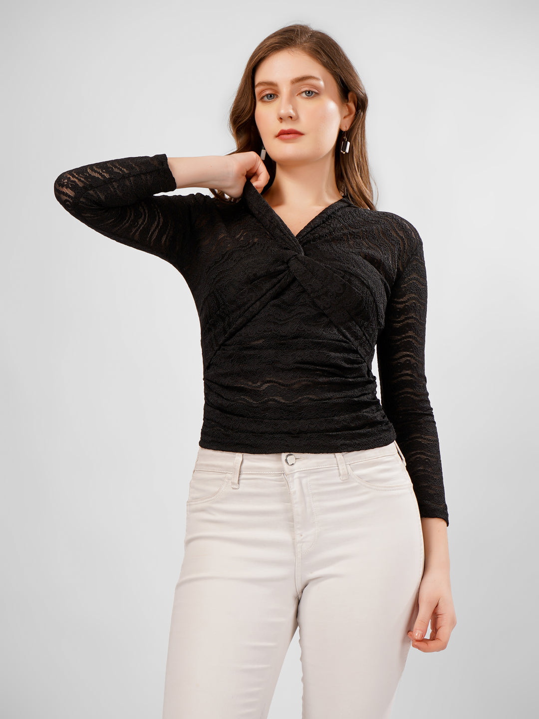 CROCHET KNOT WRAPPED TOP