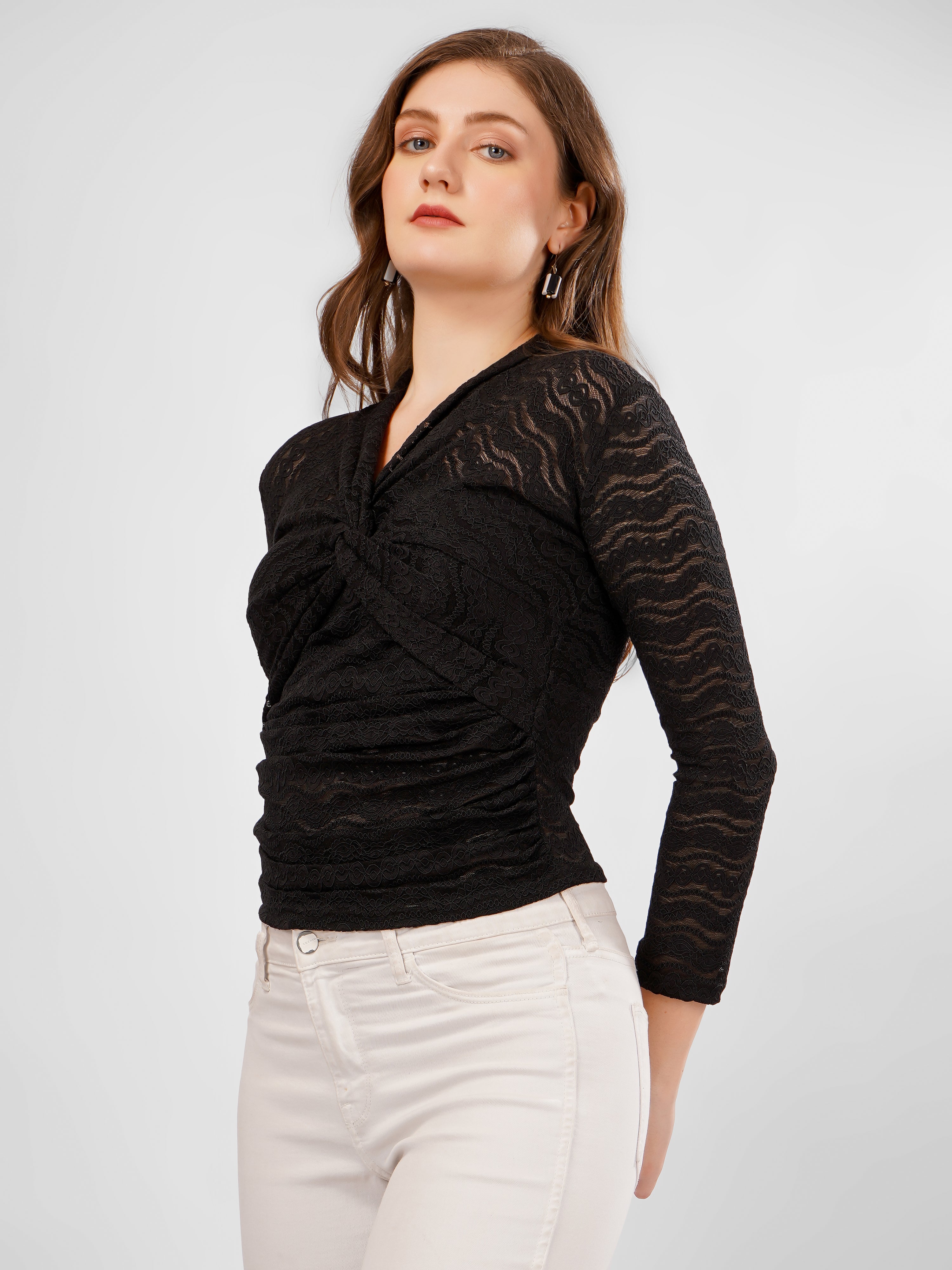 CROCHET KNOT WRAPPED TOP