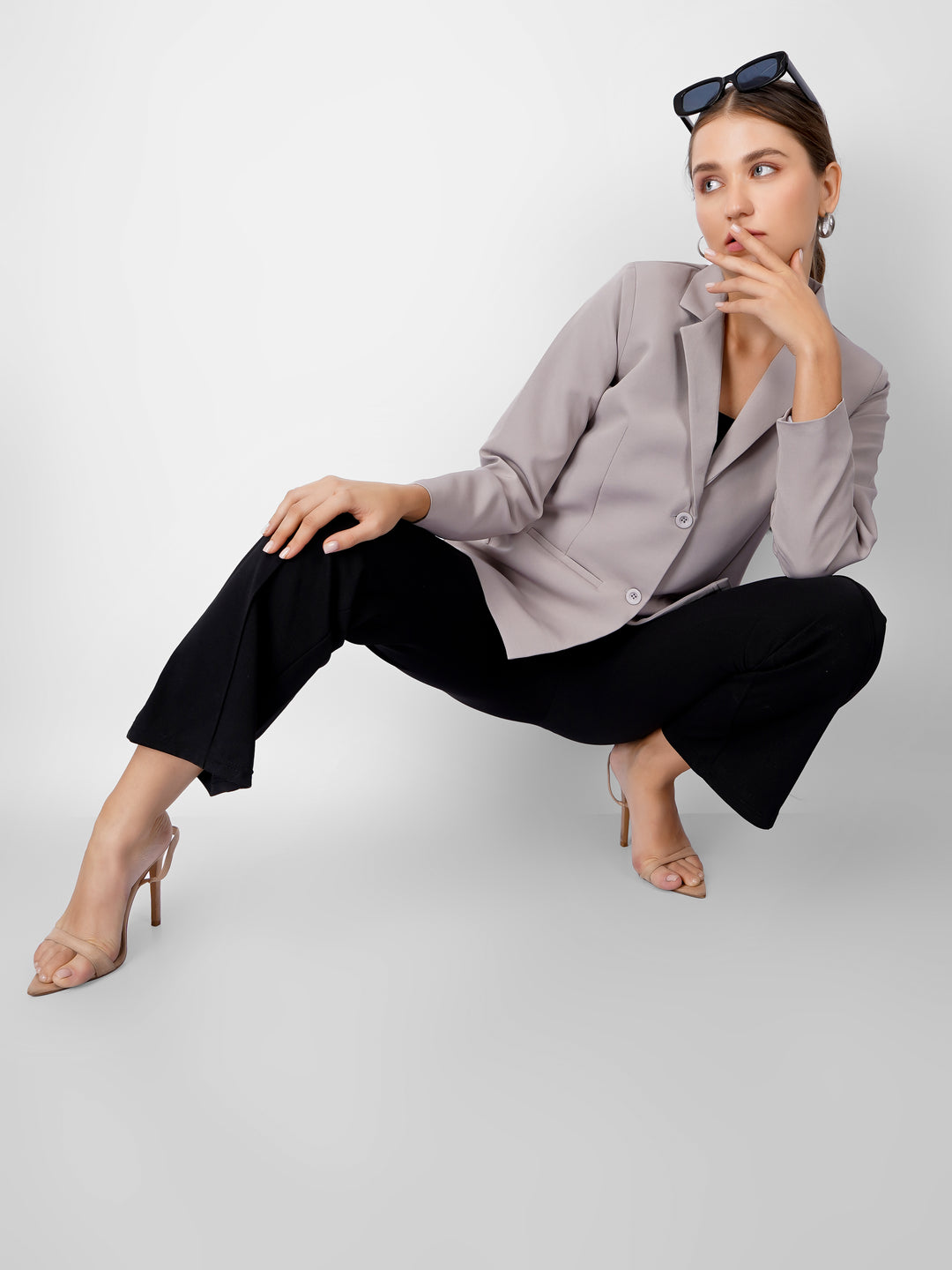 CLASSIC SINGLE BREASTED GREY BLAZER