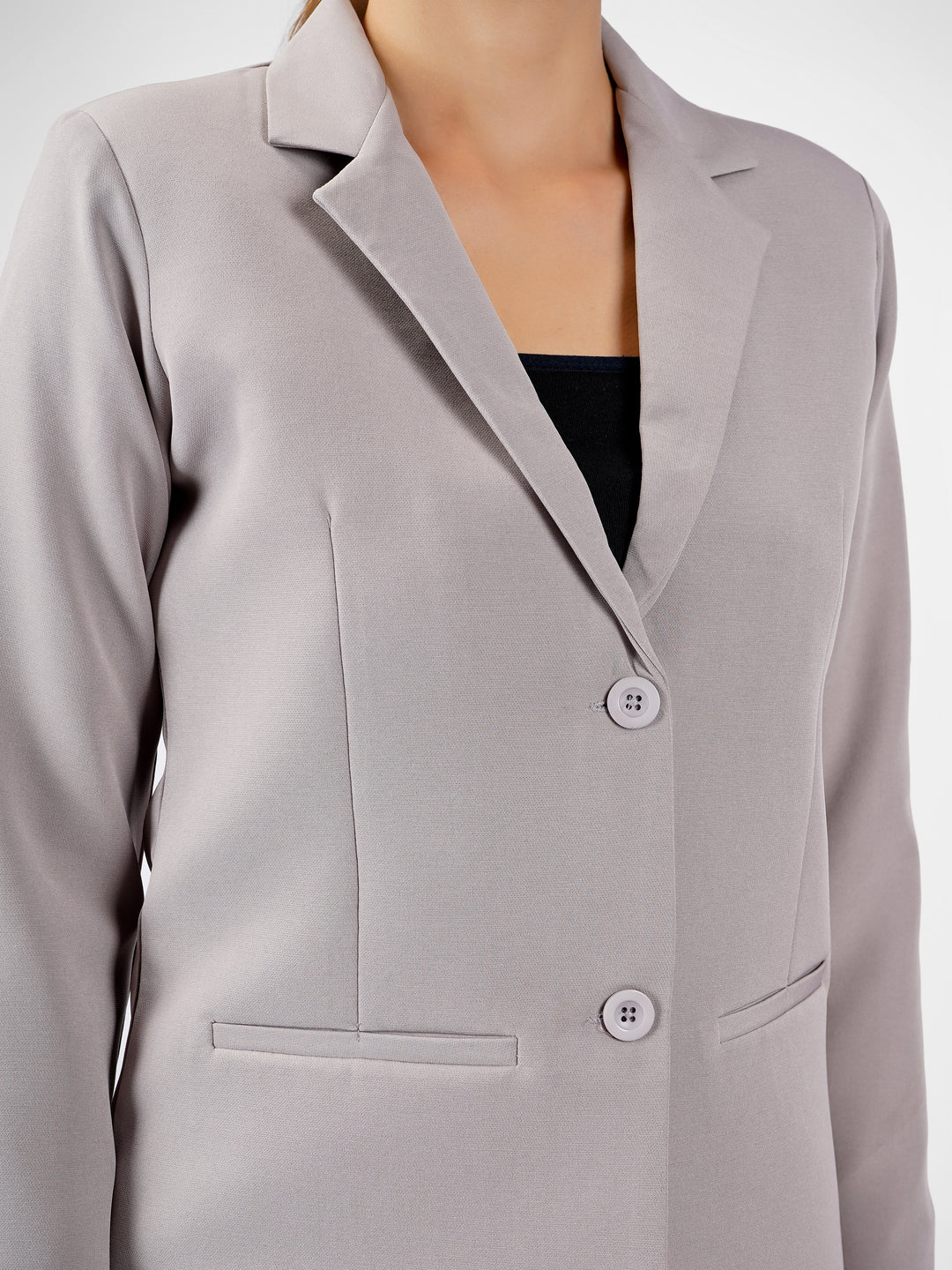 CLASSIC SINGLE BREASTED GREY BLAZER