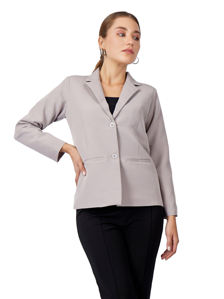 CLASSIC SINGLE BREASTED GREY BLAZER