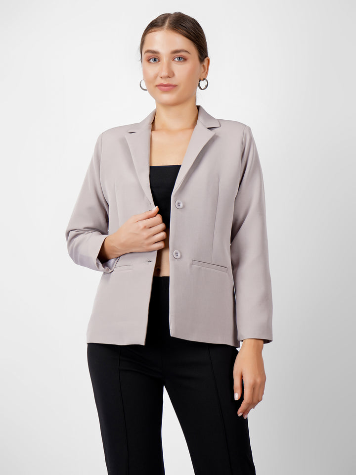 CLASSIC SINGLE BREASTED GREY BLAZER