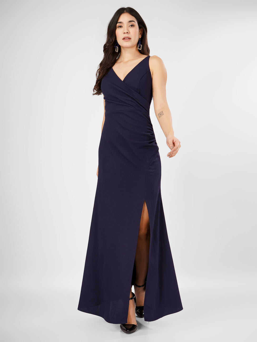 OVERLAP SLITSTYLE MAXI DRESS