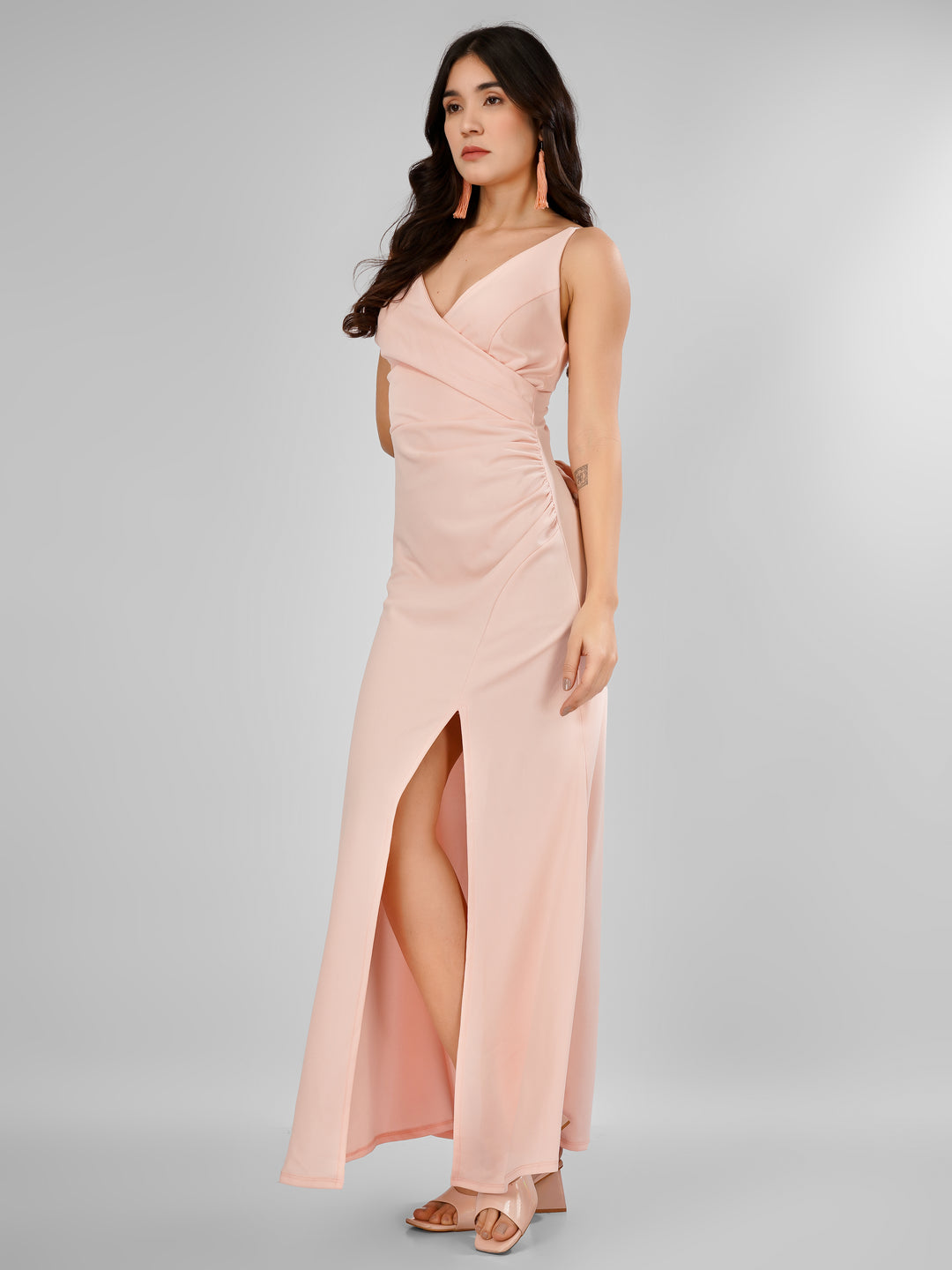 OVERLAP SLITSTYLE MAXI DRESS