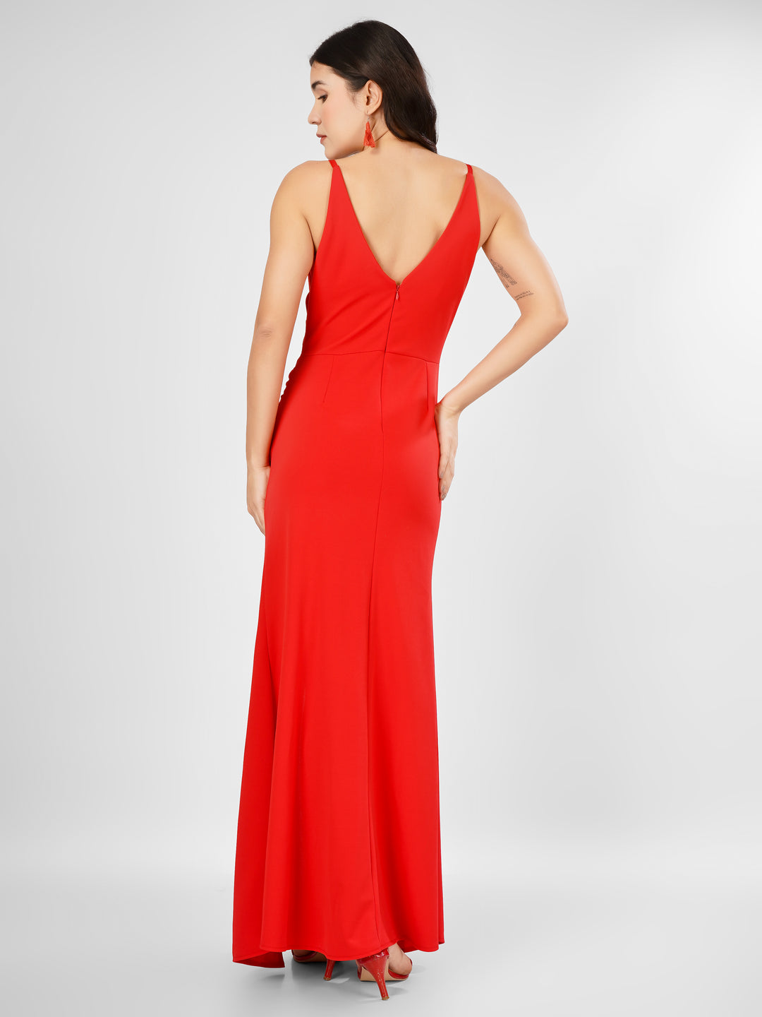 OVERLAP SLITSTYLE MAXI DRESS