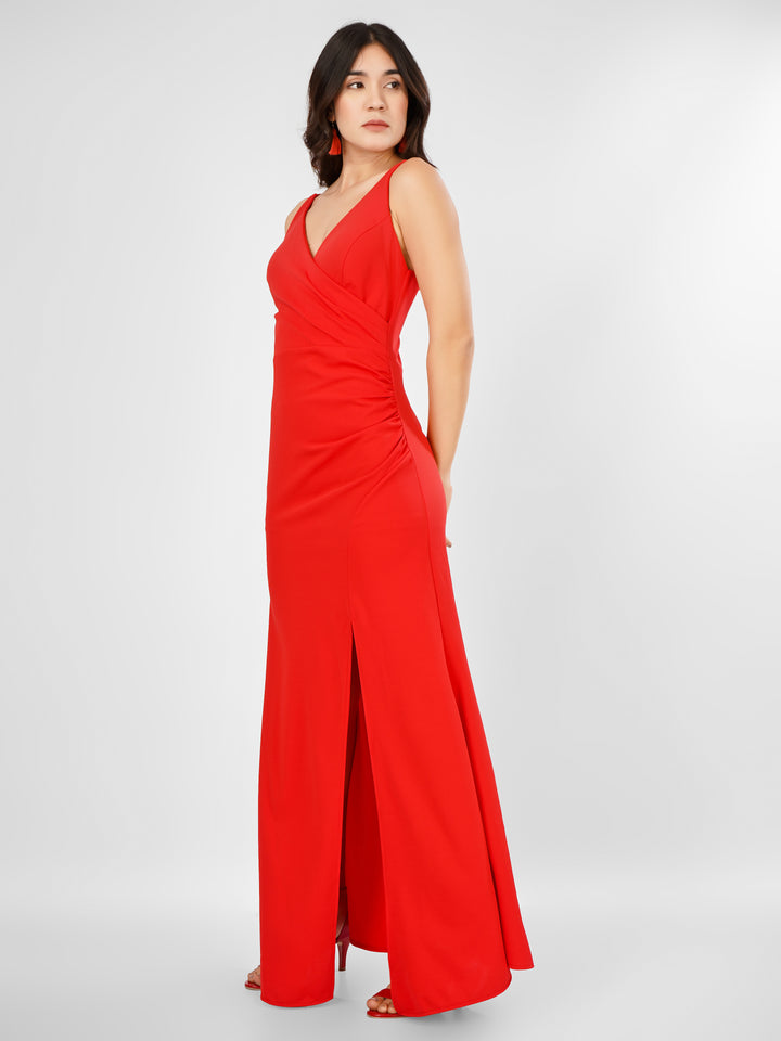 OVERLAP SLITSTYLE MAXI DRESS