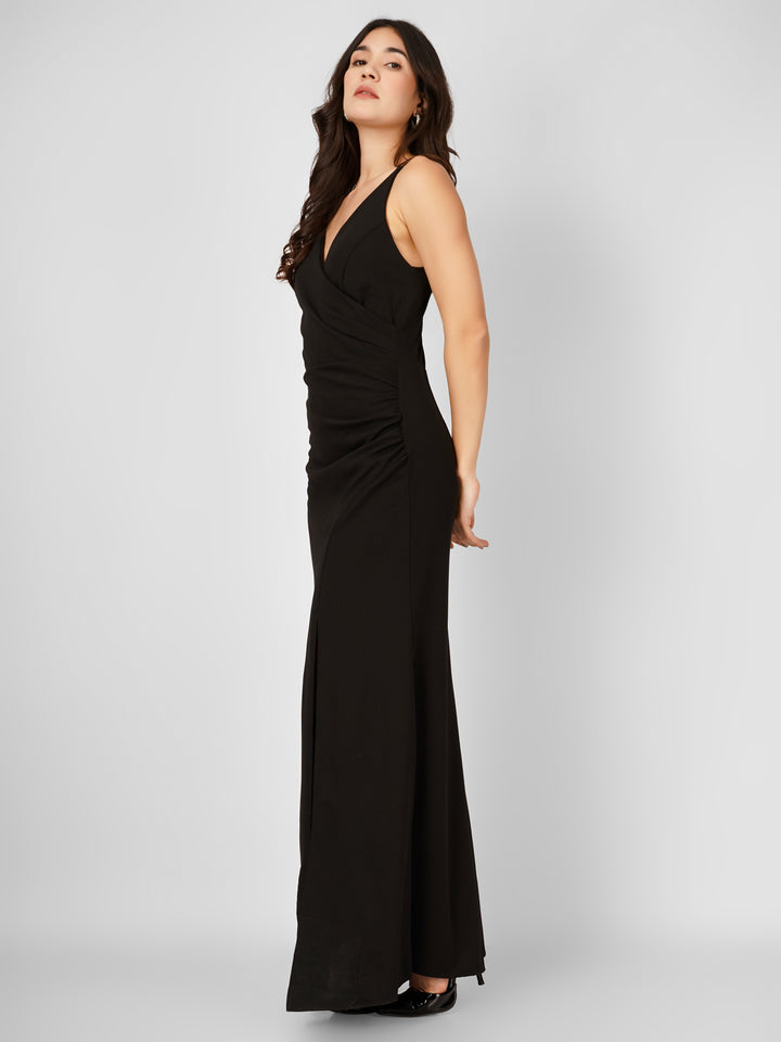 OVERLAP SLITSTYLE MAXI DRESS