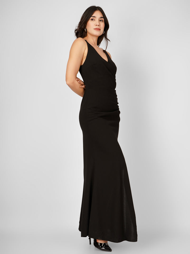 OVERLAP SLITSTYLE MAXI DRESS