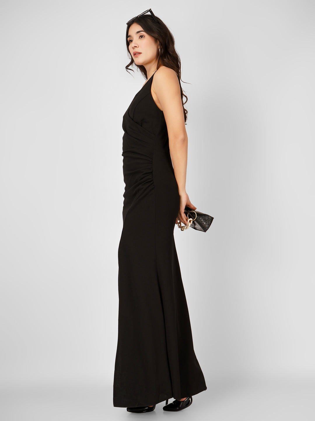 OVERLAP SLITSTYLE MAXI DRESS