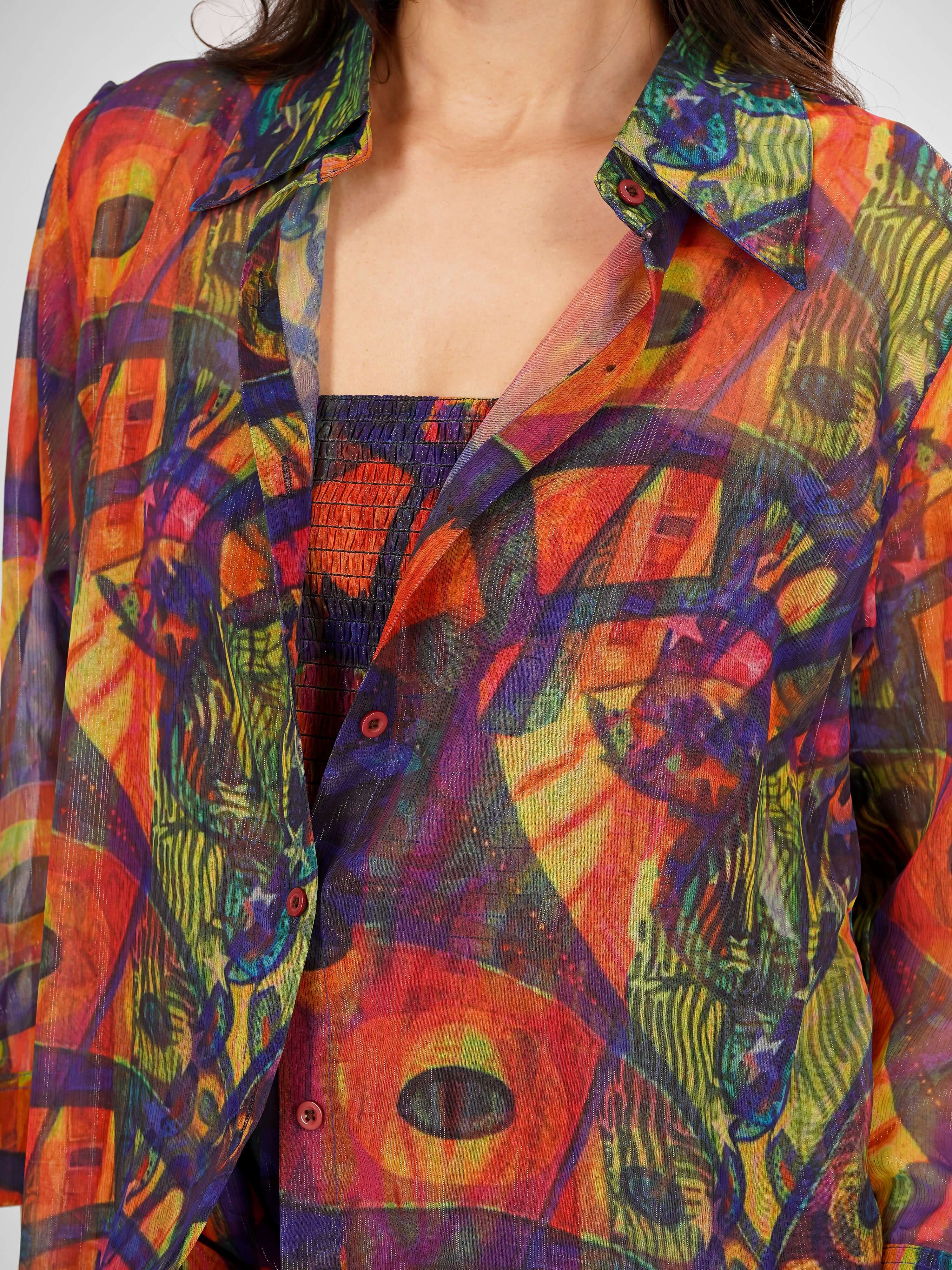 GEORGETTE PRINTED SHORT JUMPSUIT