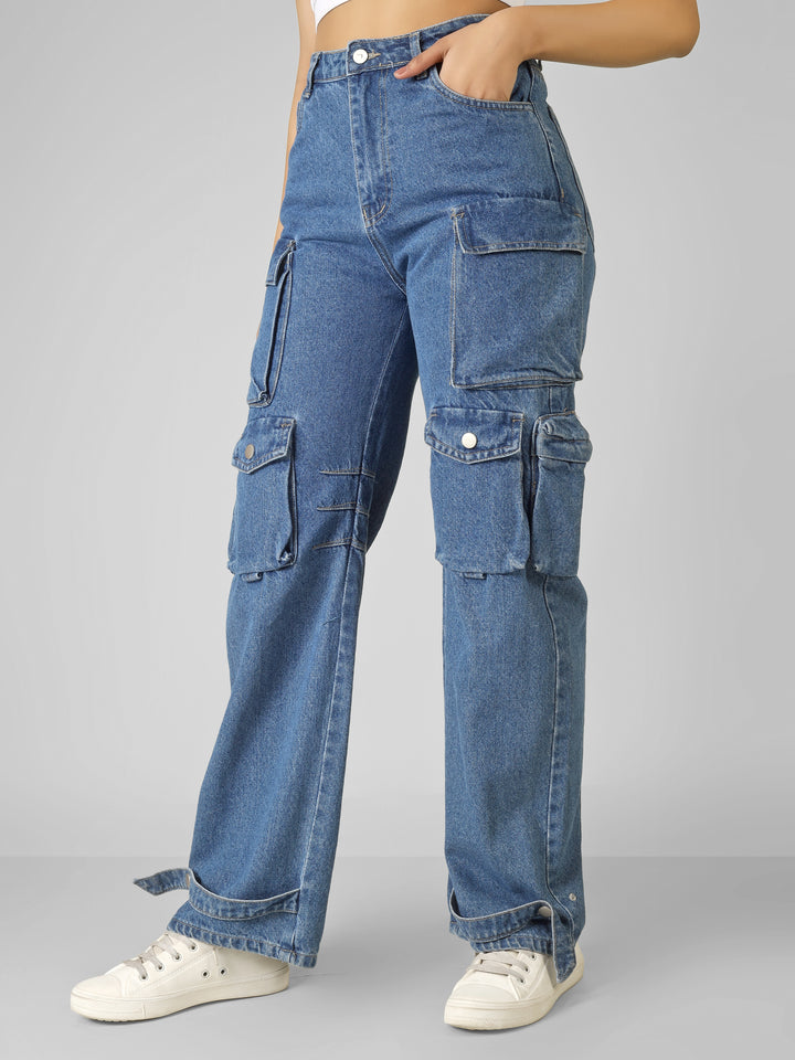 APEX UTILITY 8-POCKET DENIM CARGO PANTS