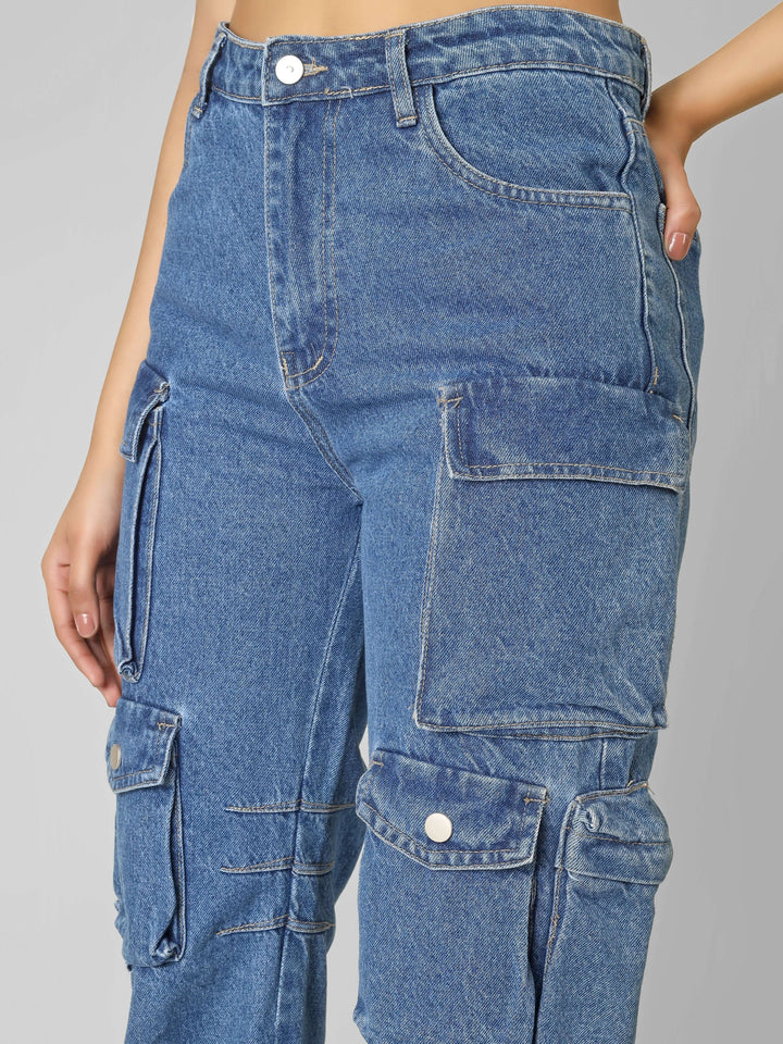 APEX UTILITY 8-POCKET DENIM CARGO PANTS