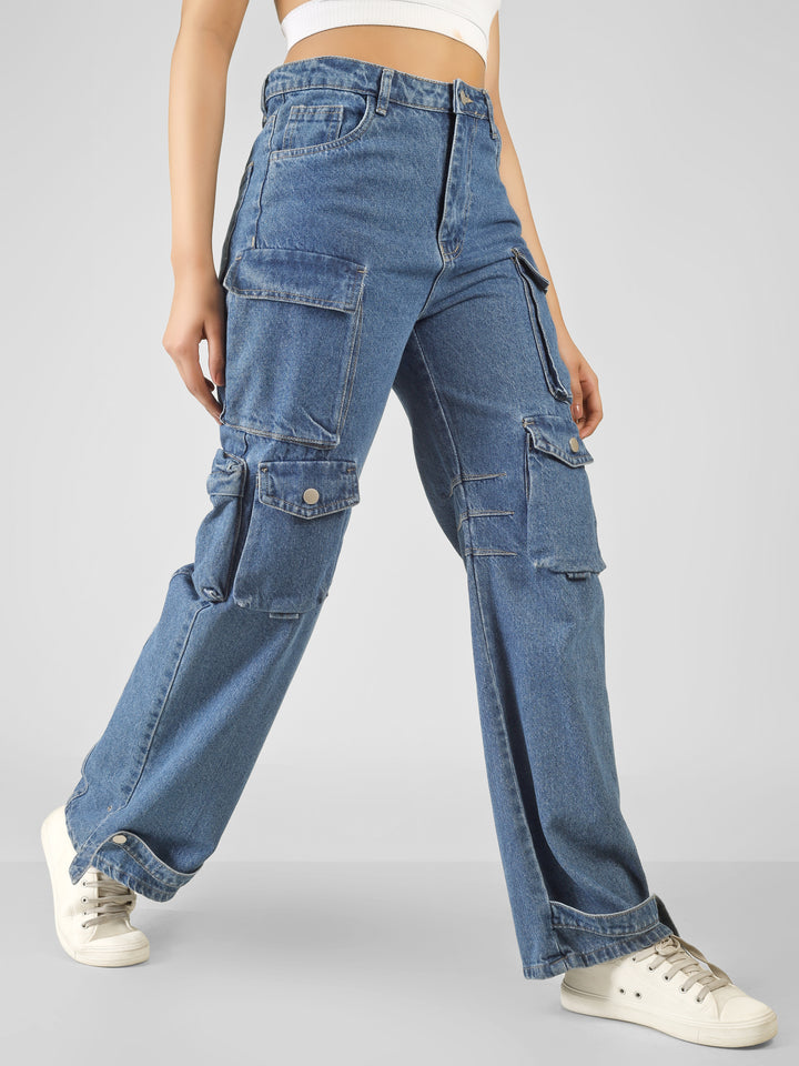 APEX UTILITY 8-POCKET DENIM CARGO PANTS