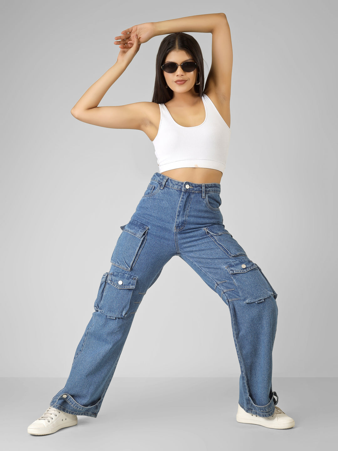 APEX UTILITY 8-POCKET DENIM CARGO PANTS