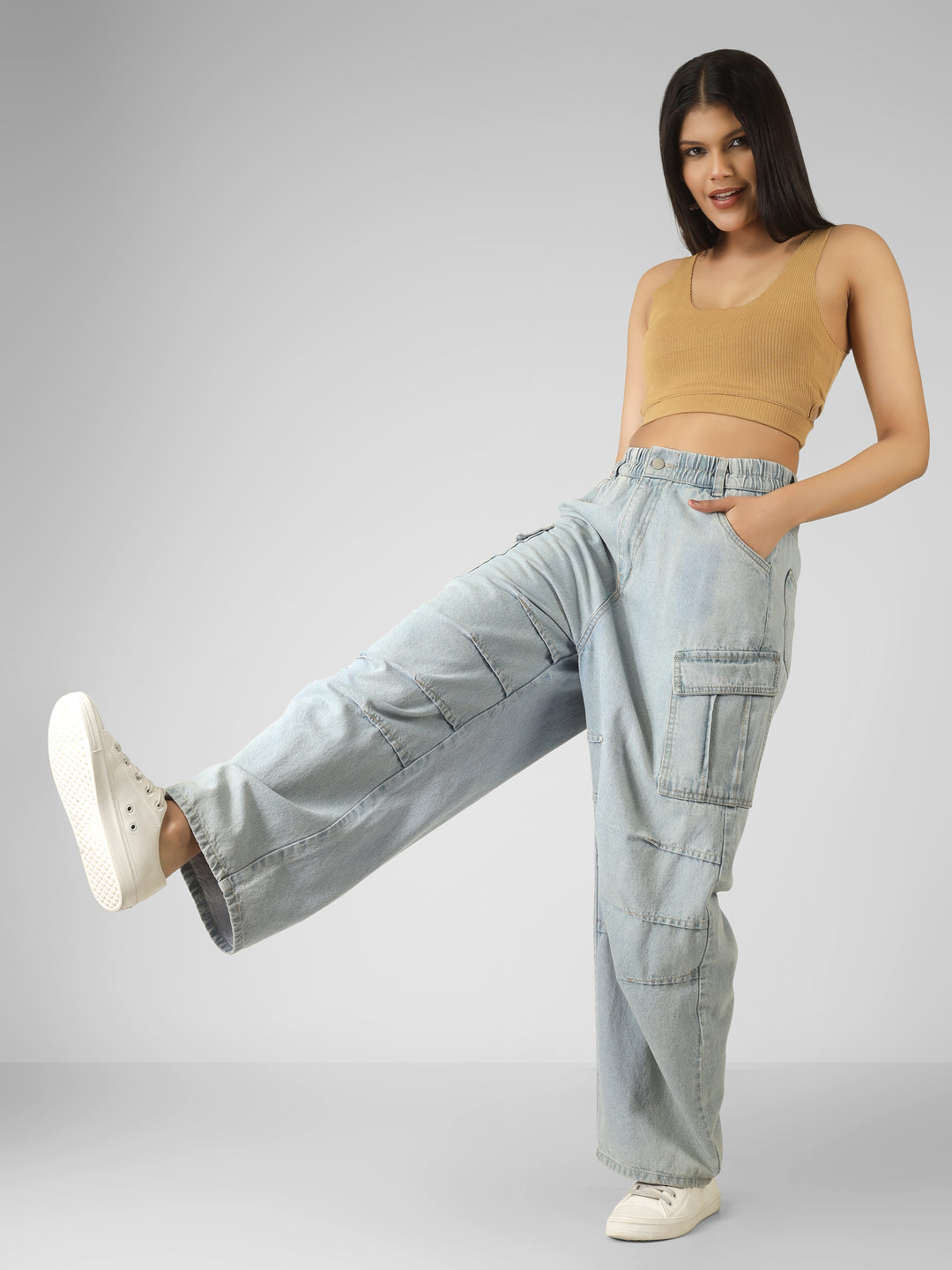 SKYLINE DRIFT DENIM CARGO PANTS