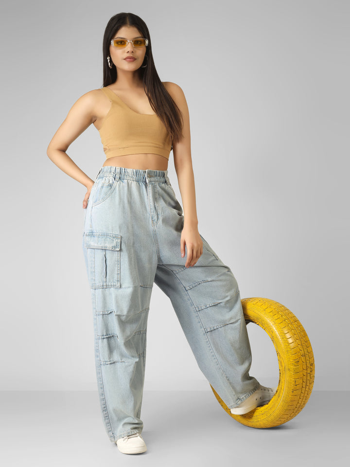SKYLINE DRIFT DENIM CARGO PANTS