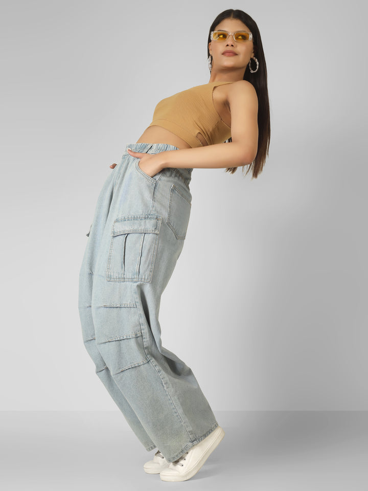 SKYLINE DRIFT DENIM CARGO PANTS