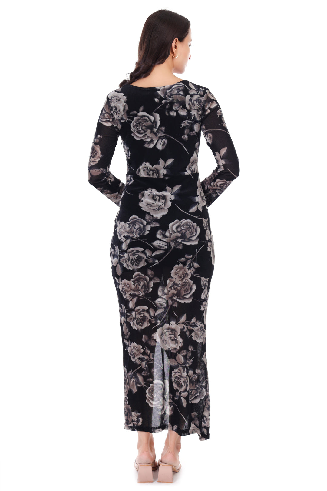 FLOWER PRINTED MAXI DRESS