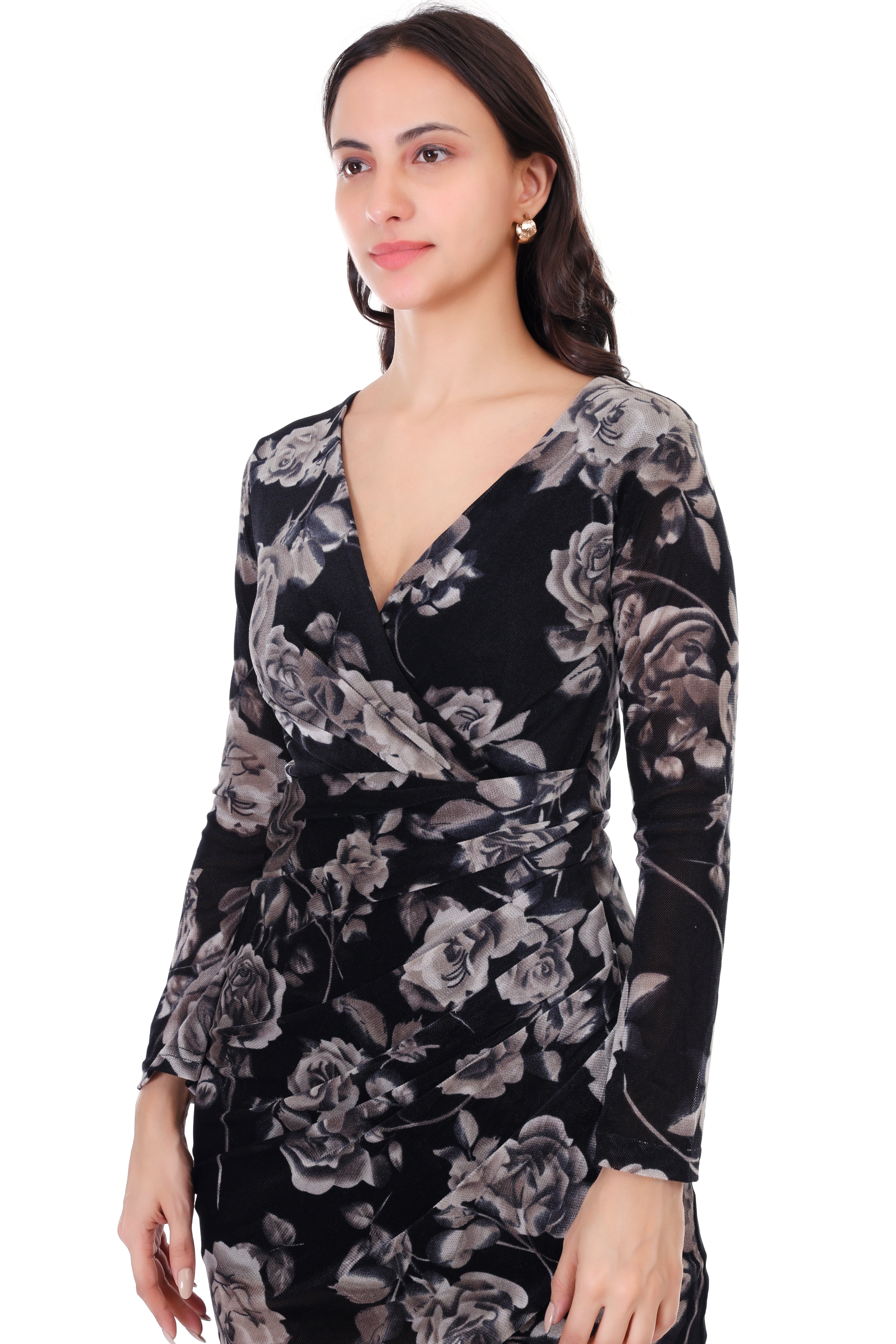 FLOWER PRINTED MAXI DRESS