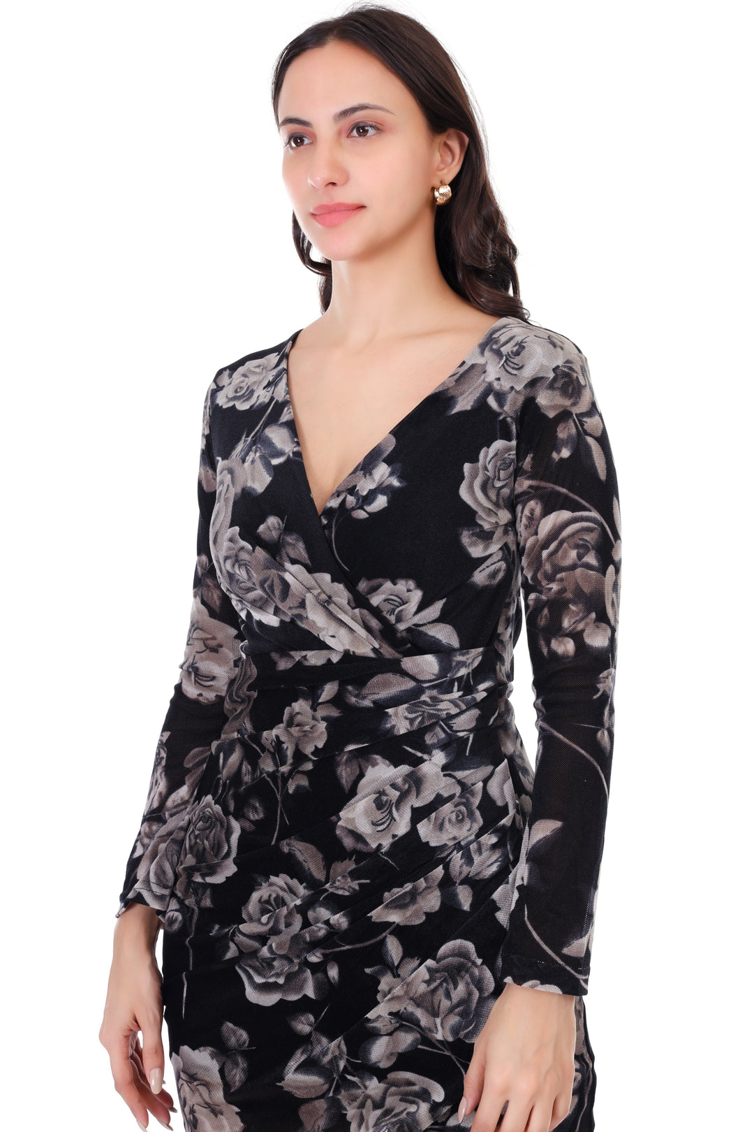 FLOWER PRINTED MAXI DRESS