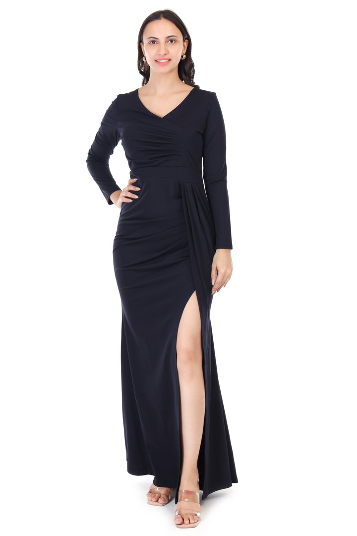 FRONT SLIT CLASSY MAXI DRESS
