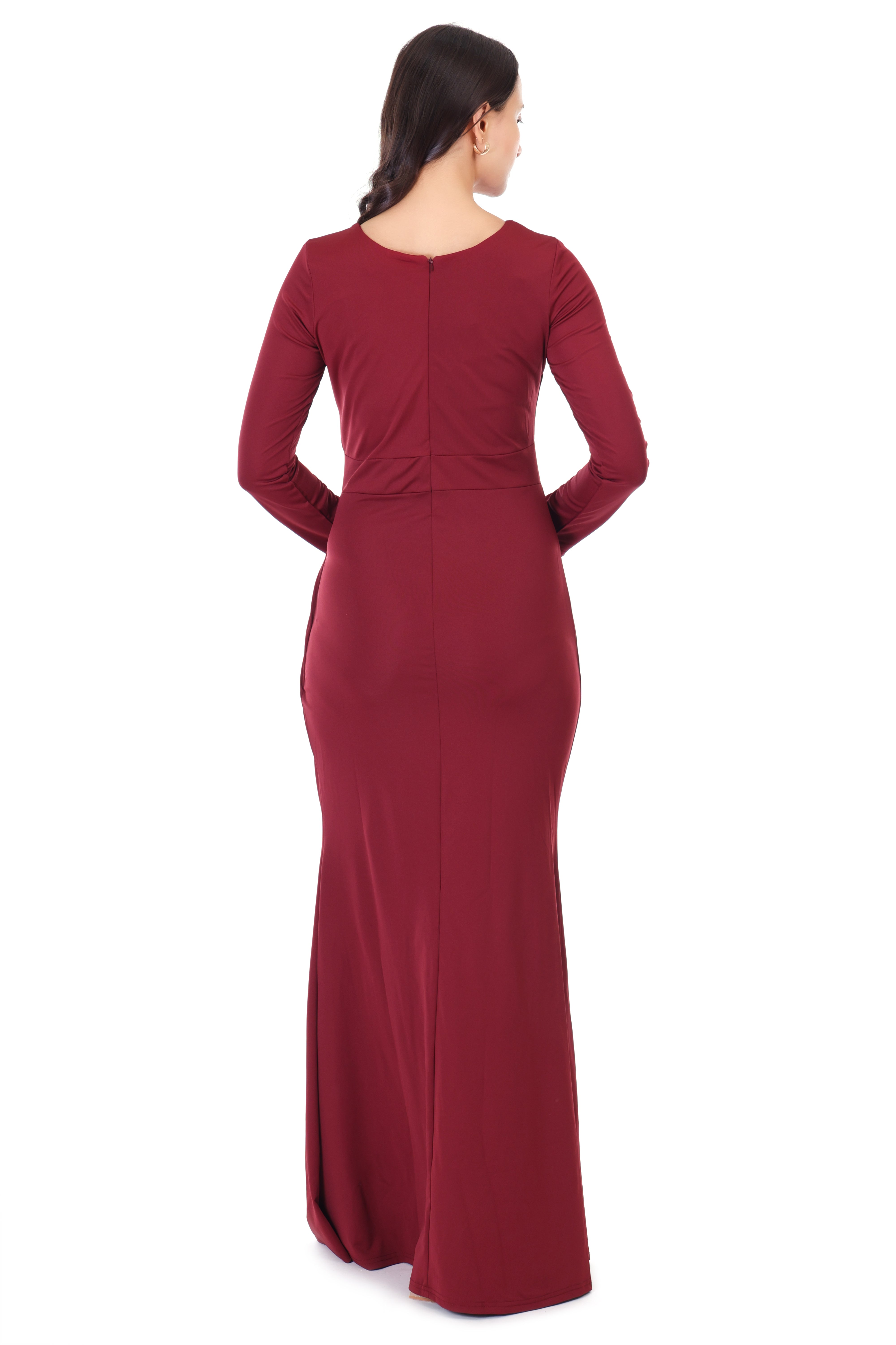 FRONT SLIT CLASSY MAXI DRESS