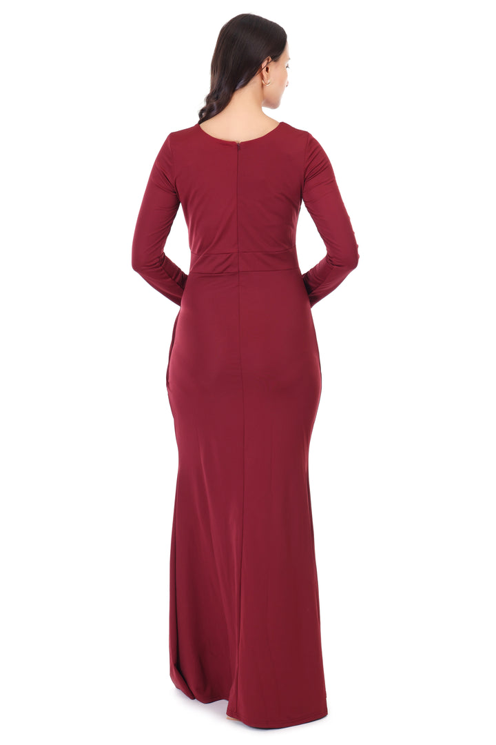 FRONT SLIT CLASSY MAXI DRESS