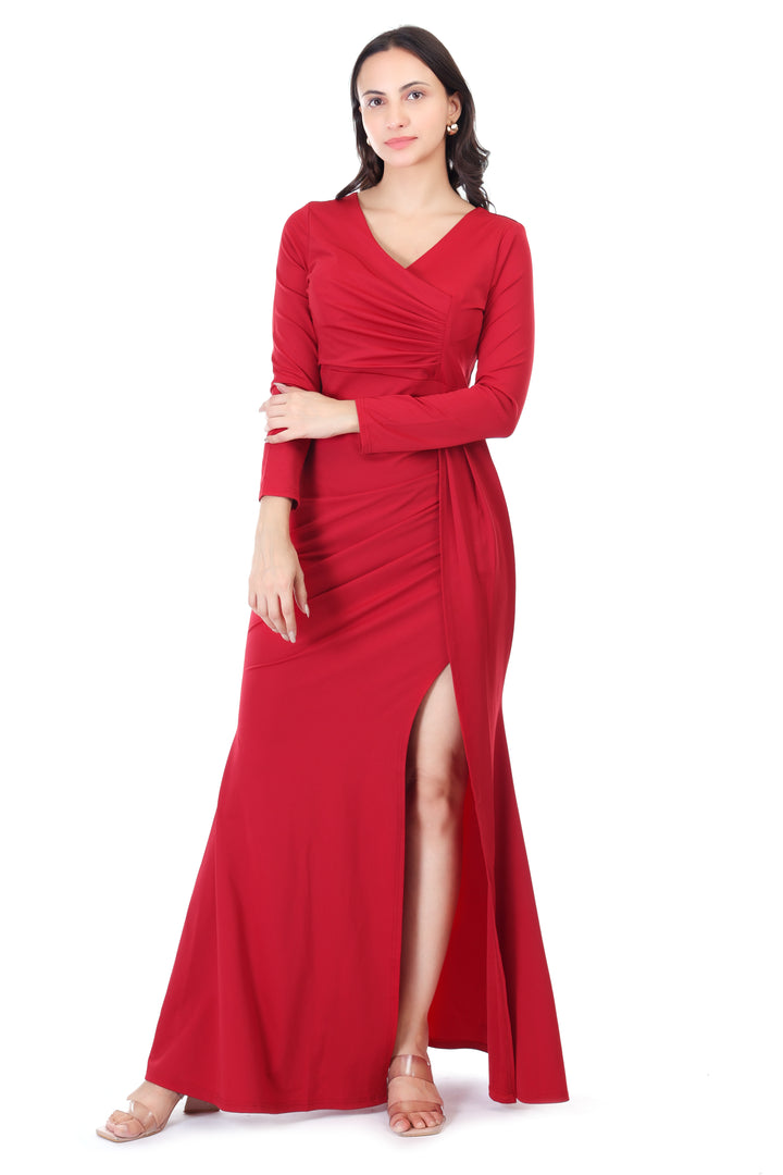 FRONT SLIT CLASSY MAXI DRESS