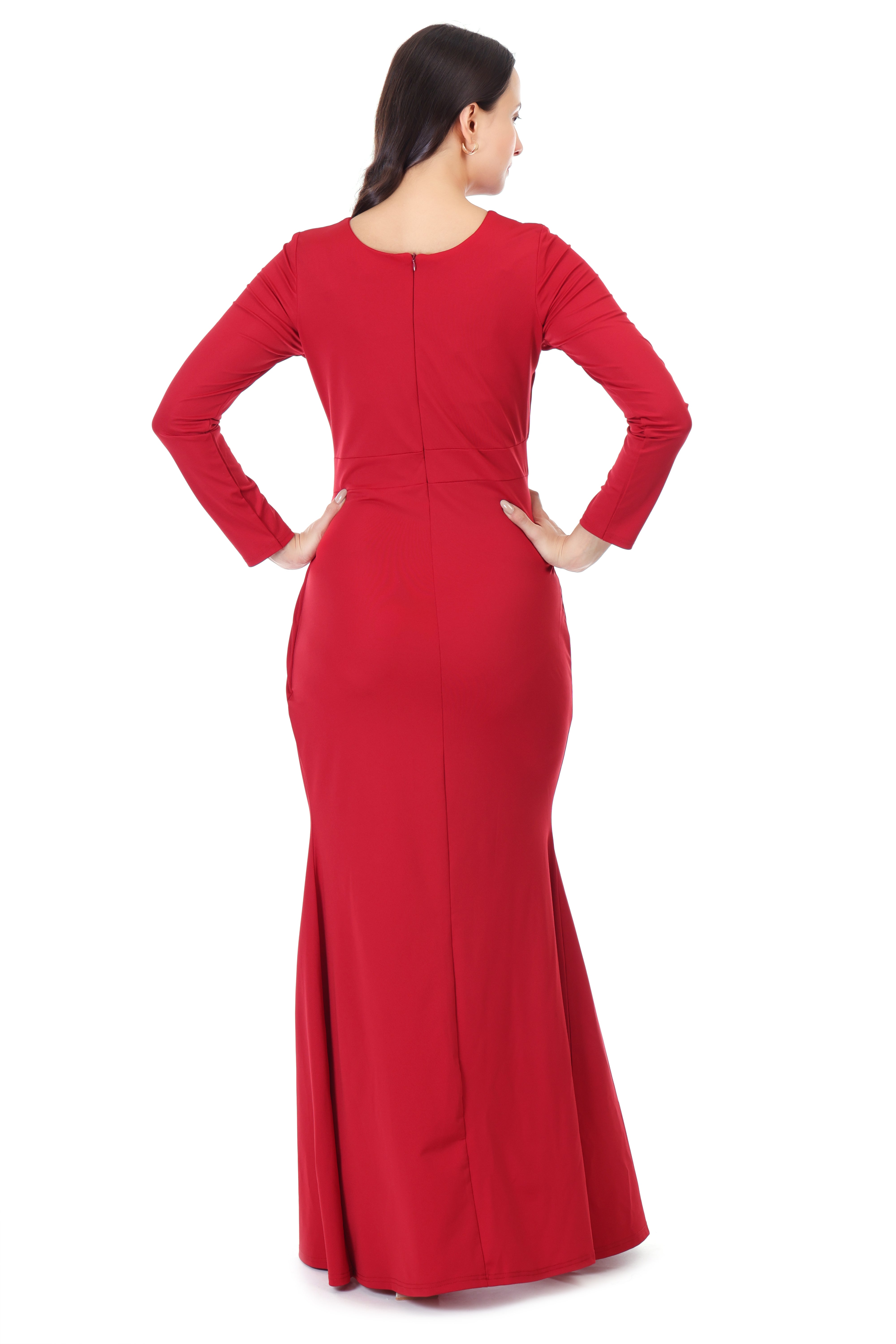 FRONT SLIT CLASSY MAXI DRESS