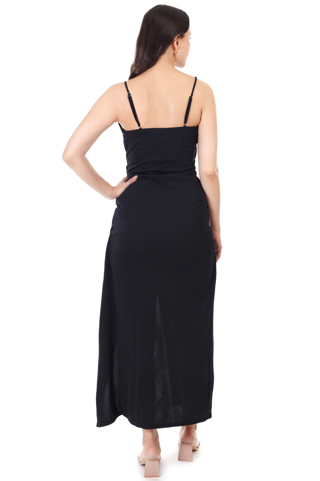 KNOTTED WAIST MAXI DRESS