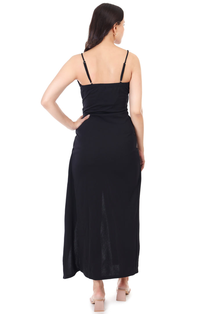 KNOTTED WAIST MAXI DRESS