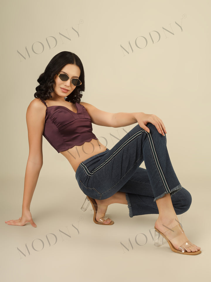 SOLID CAMISOLE CROPPED TOP